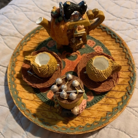 EUC vintage Enesco Mary Rhyner collectible miniature tea sets! 7 sets 40 PIECES! - Picture 12 of 16